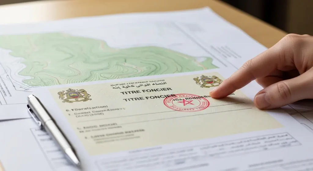 Documents officiels de titre foncier marocain avec plan topographique — erreurs à éviter lors d un éclatement